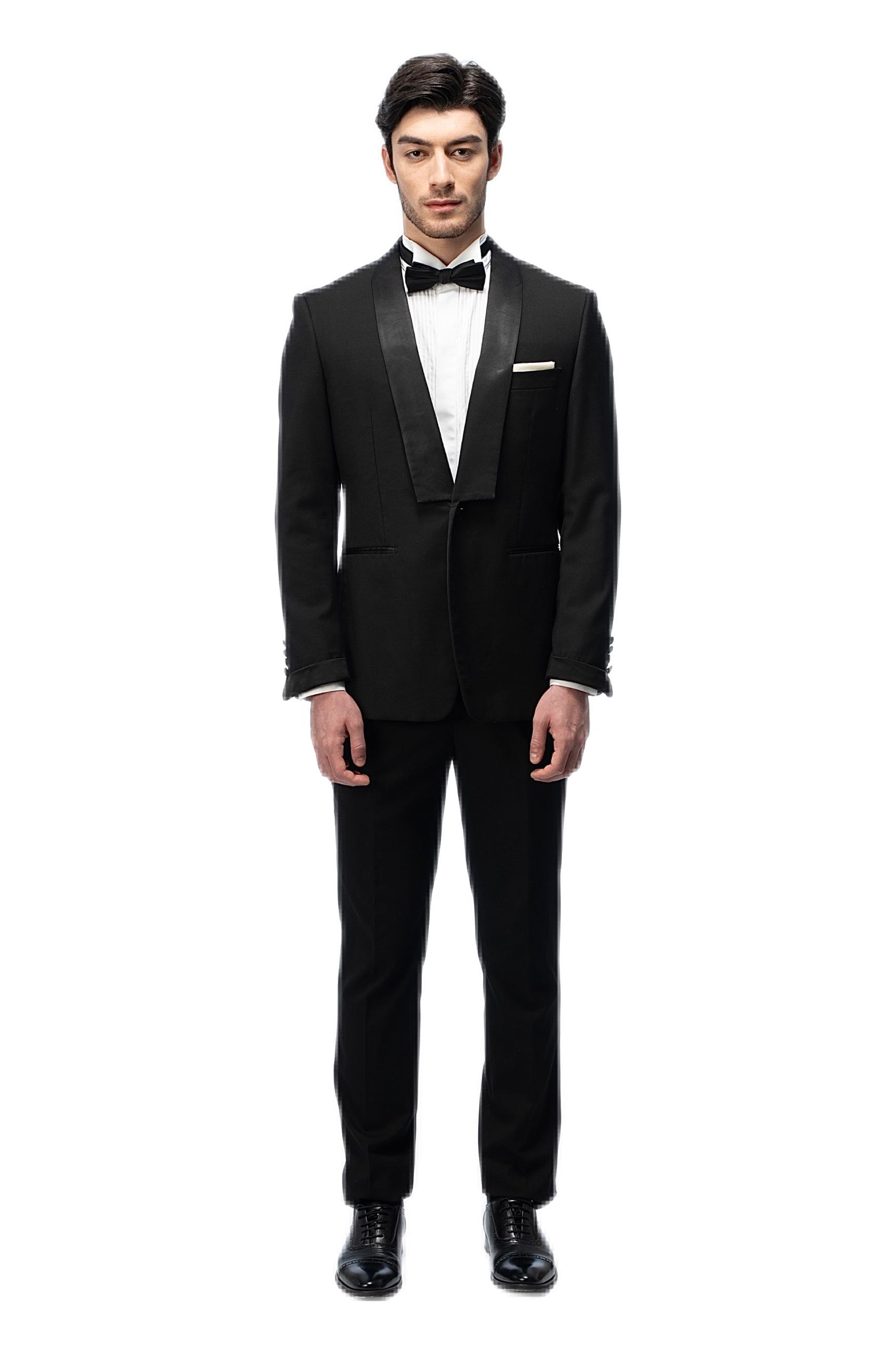 2-piece of Classic Black Shawl Collar Tuxedo