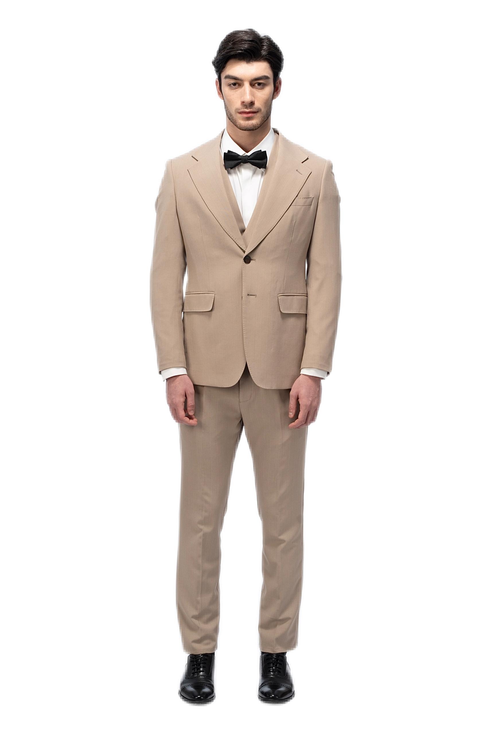 Brown Flat Collar Suit