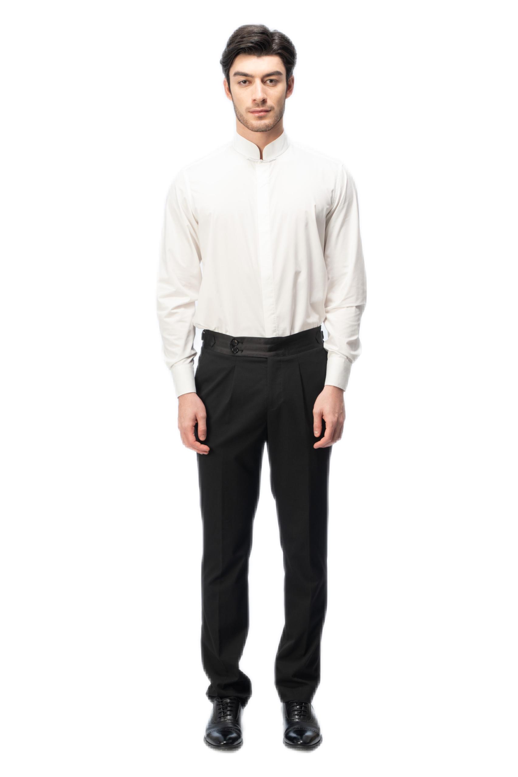 Turtleneck Plain White Shirt