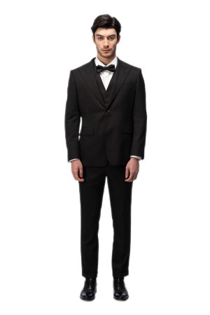 Dark Brown Closure Collar Suit