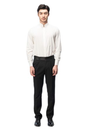 Turtleneck Plain White Shirt