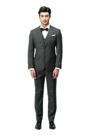 Hunter Green Closure Collar Suit