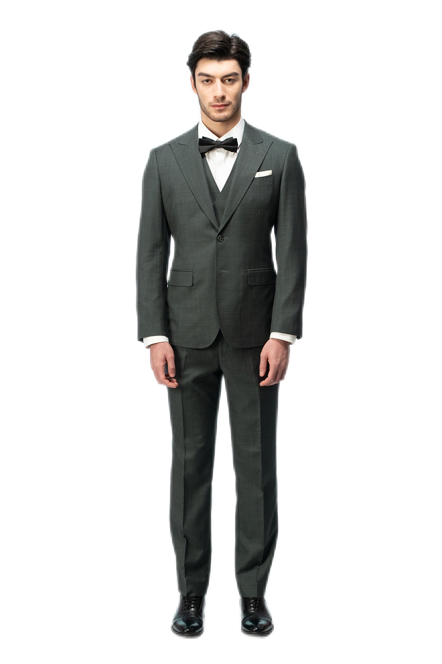 Hunter Green Closure Collar Suit