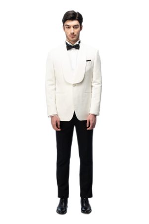 White Shawl Collar Suit