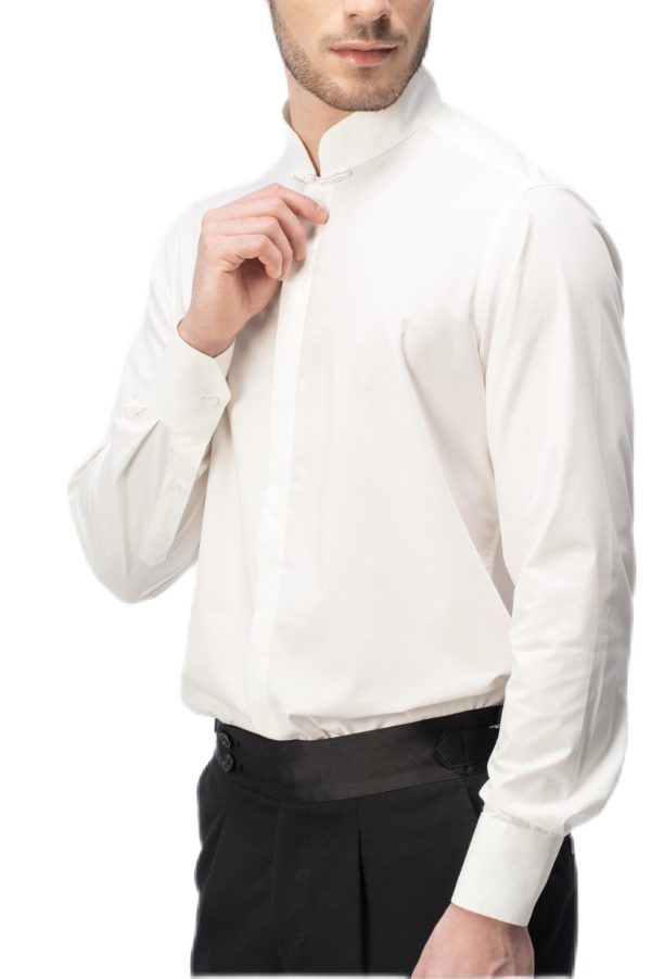 Turtleneck Plain White Shirt