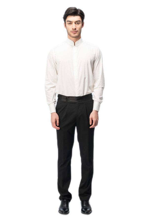 Turtleneck Plain White Shirt