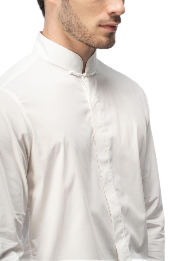 Turtleneck Plain White Shirt