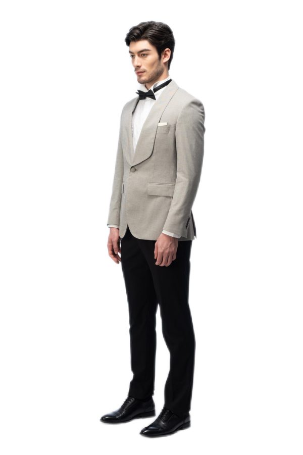 Grey Shawl Collar Suit