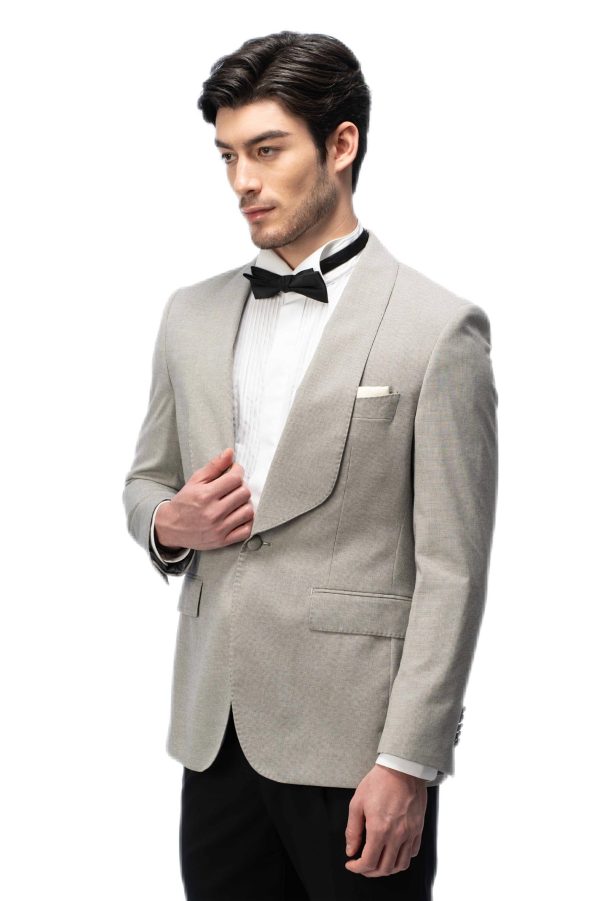 Grey Shawl Collar Suit