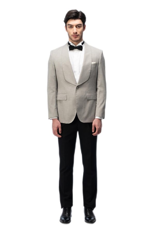 Grey Shawl Collar Suit