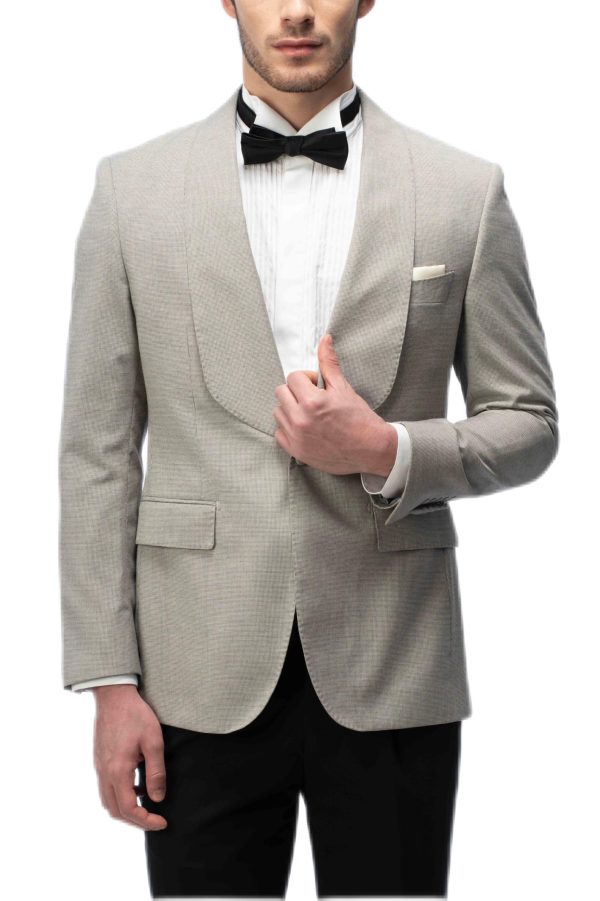 Grey Shawl Collar Suit