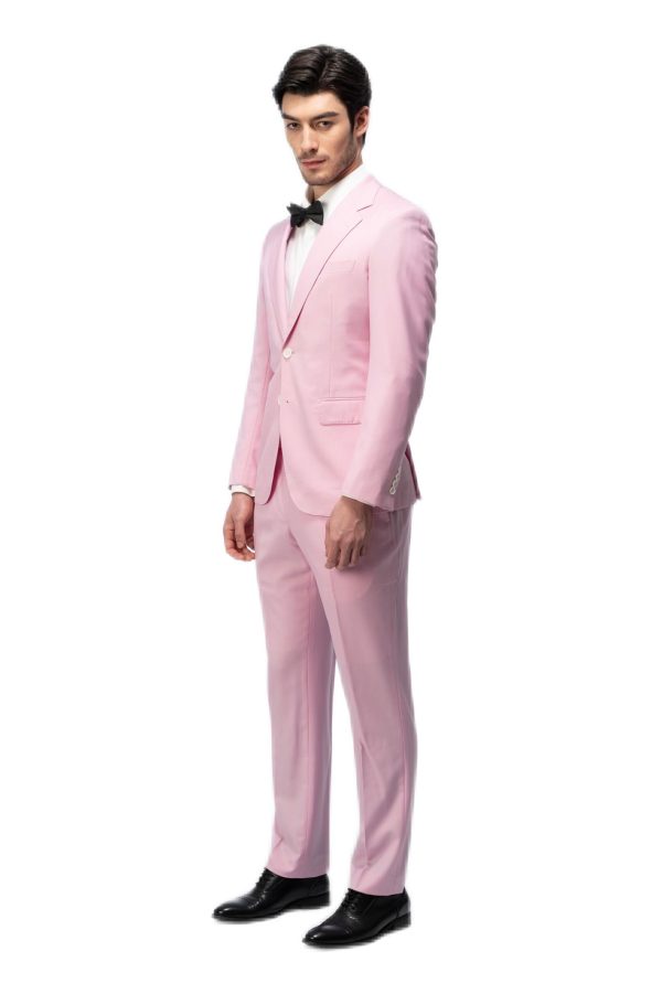 Light Pink Flat Collar Suit