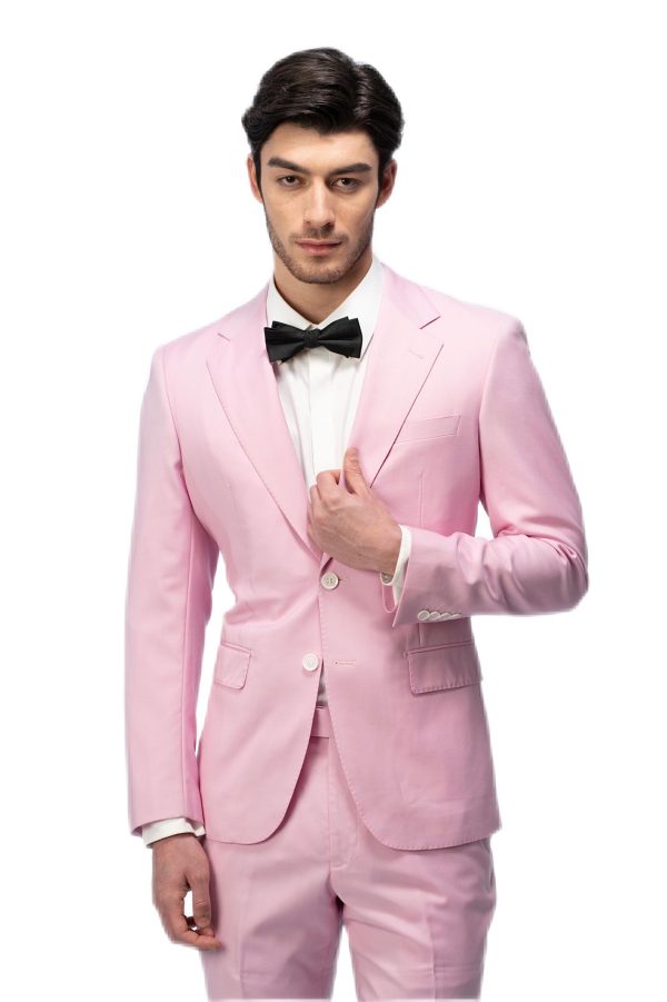 Light Pink Flat Collar Suit