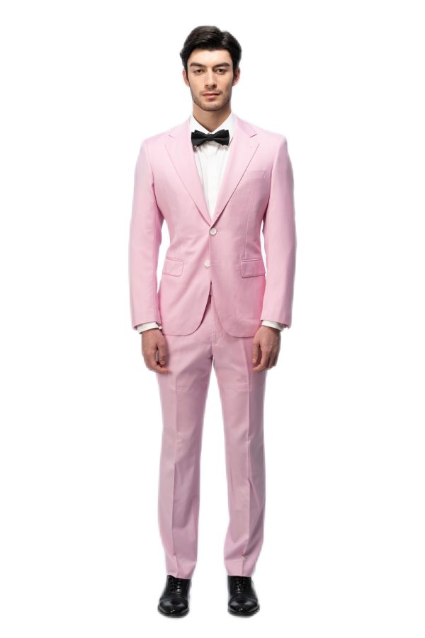 Light Pink Flat Collar Suit