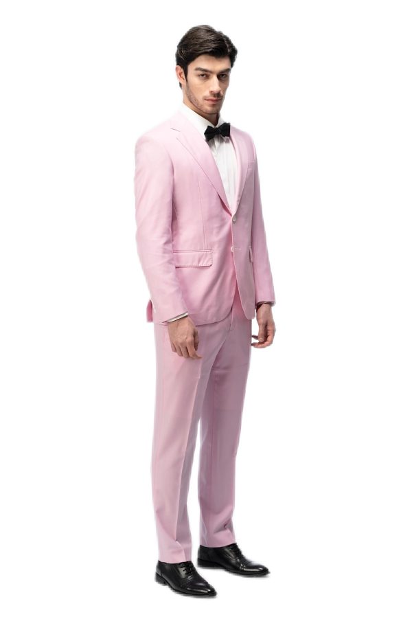 Light Pink Flat Collar Suit