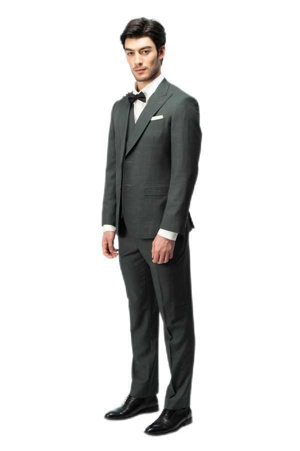 Hunter Green Closure Collar Suit