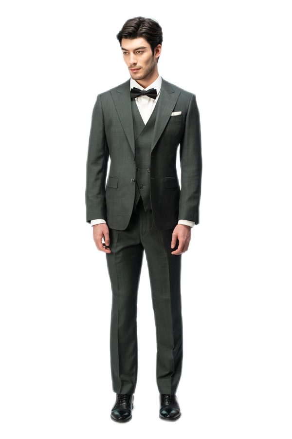 Hunter Green Closure Collar Suit