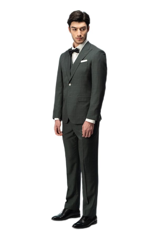 Hunter Green Closure Collar Suit