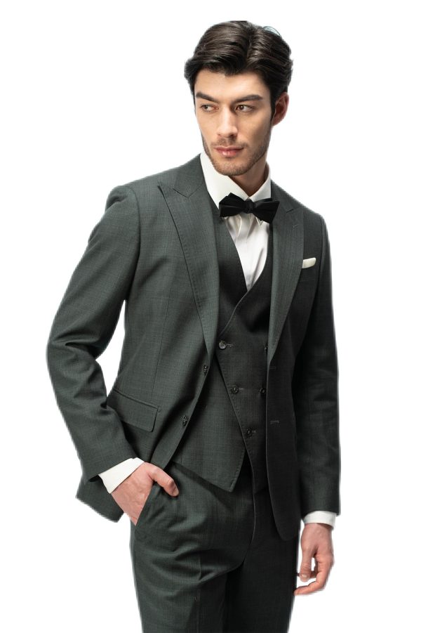 Hunter Green Closure Collar Suit