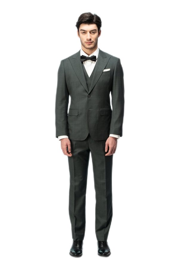 Hunter Green Closure Collar Suit