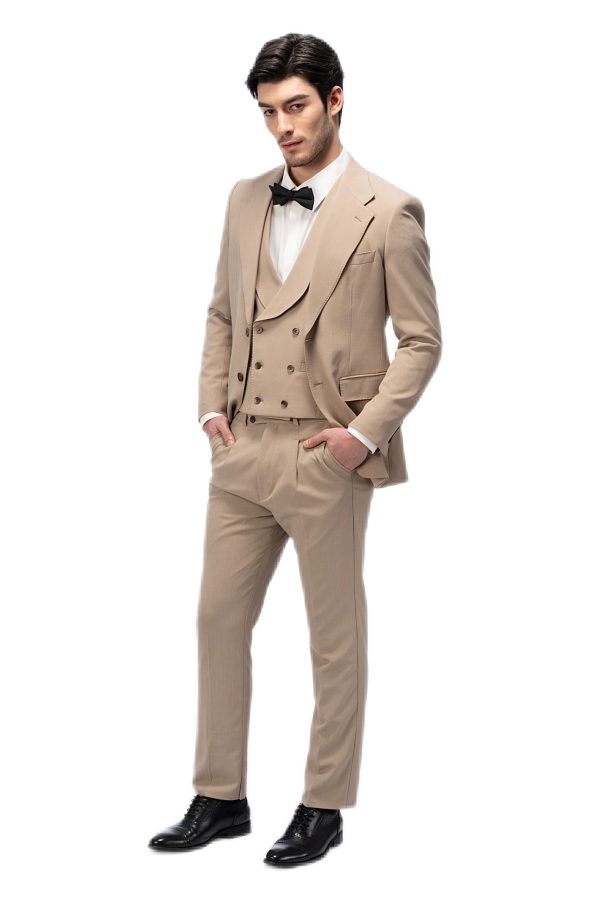 Brown Flat Collar Suit