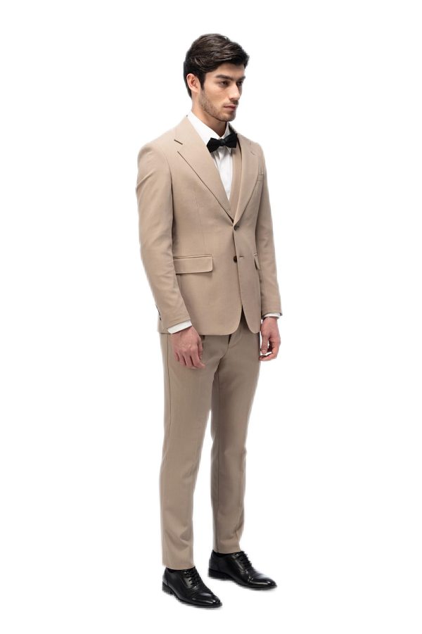 Brown Flat Collar Suit