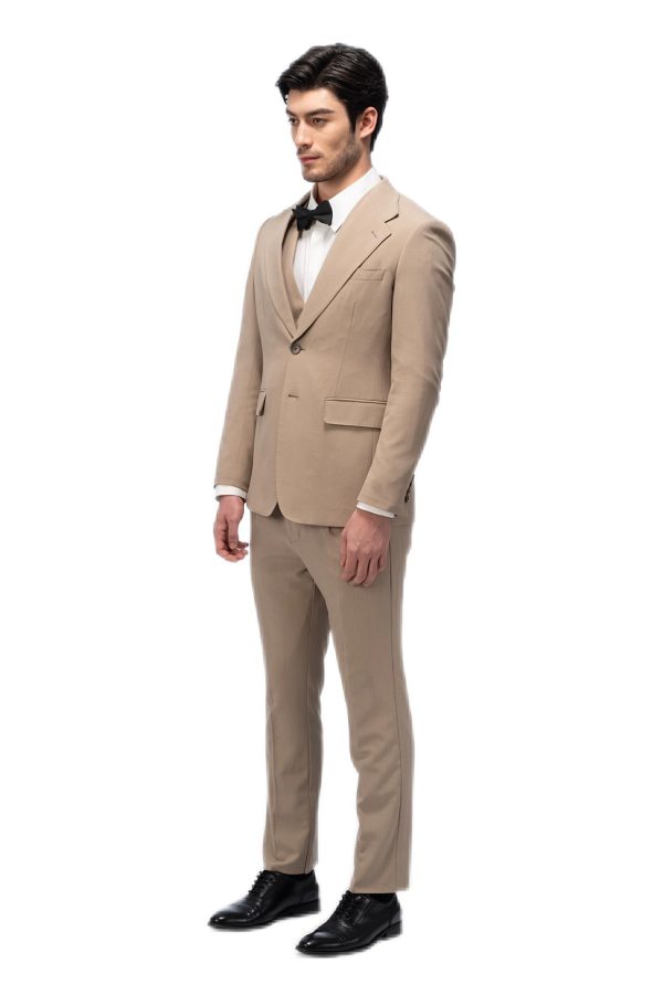 Brown Flat Collar Suit