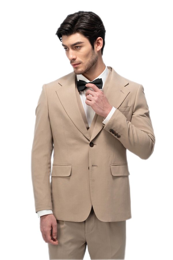 Brown Flat Collar Suit