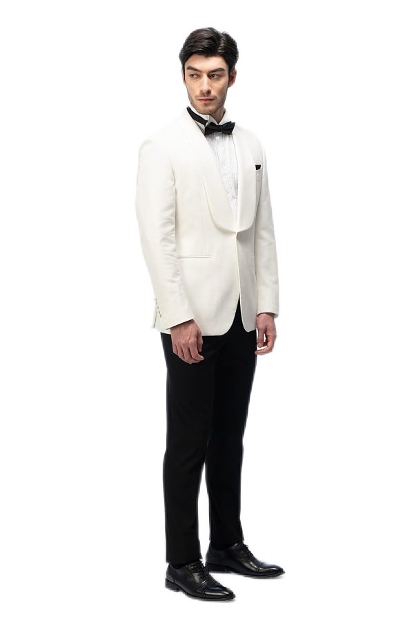 White Shawl Collar Suit