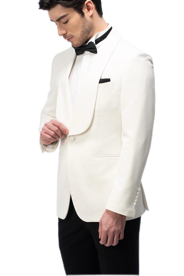 White Shawl Collar Suit