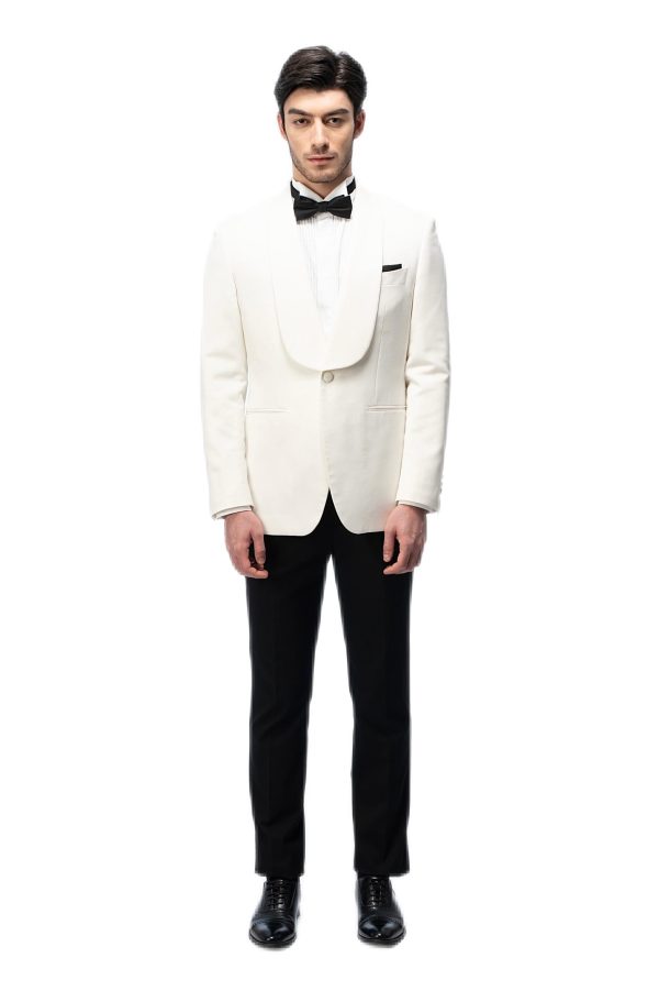 White Shawl Collar Suit