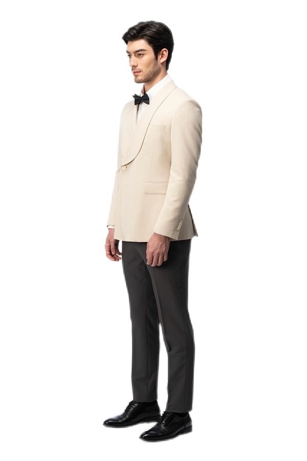 Creamy Shawl Collar Suit