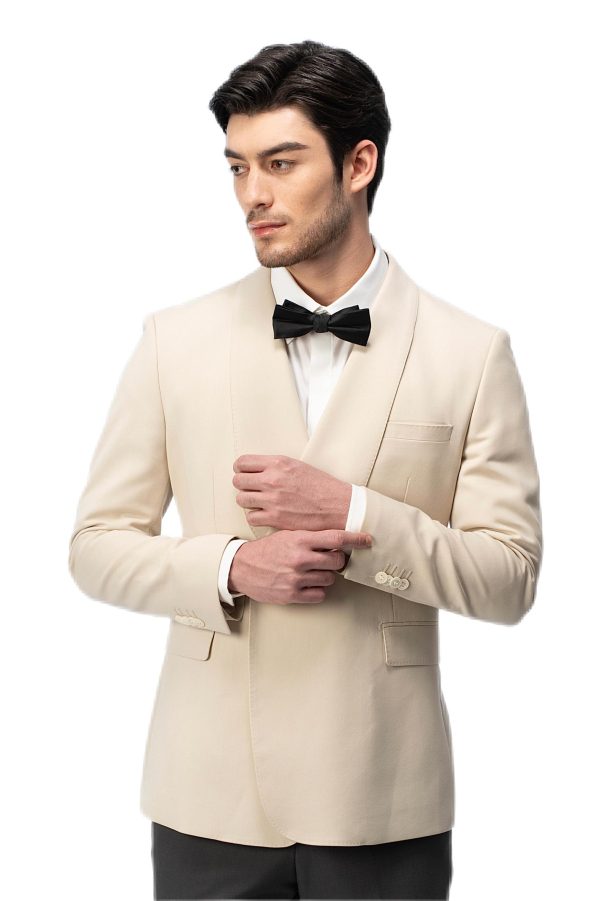 Creamy Shawl Collar Suit