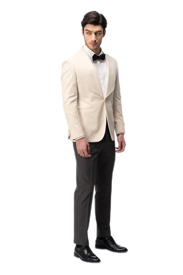 Creamy Shawl Collar Suit