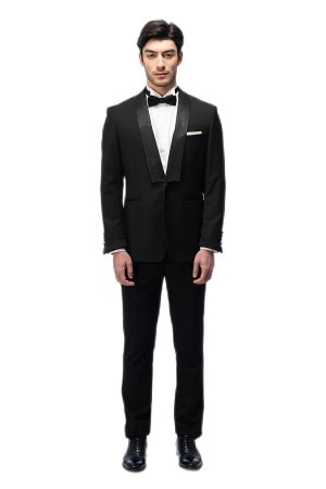 2-piece of Classic Black Shawl Collar Tuxedo