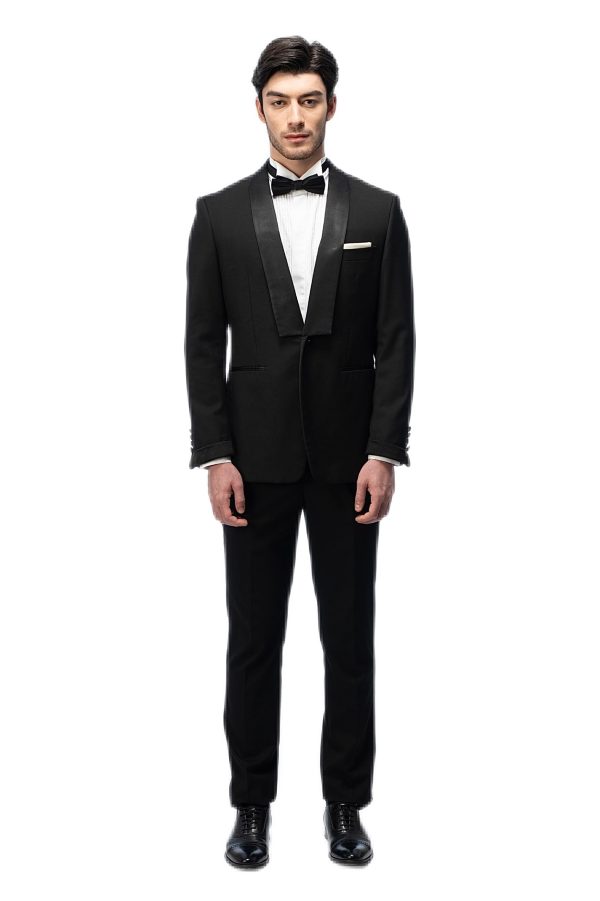 2-piece of Classic Black Shawl Collar Tuxedo
