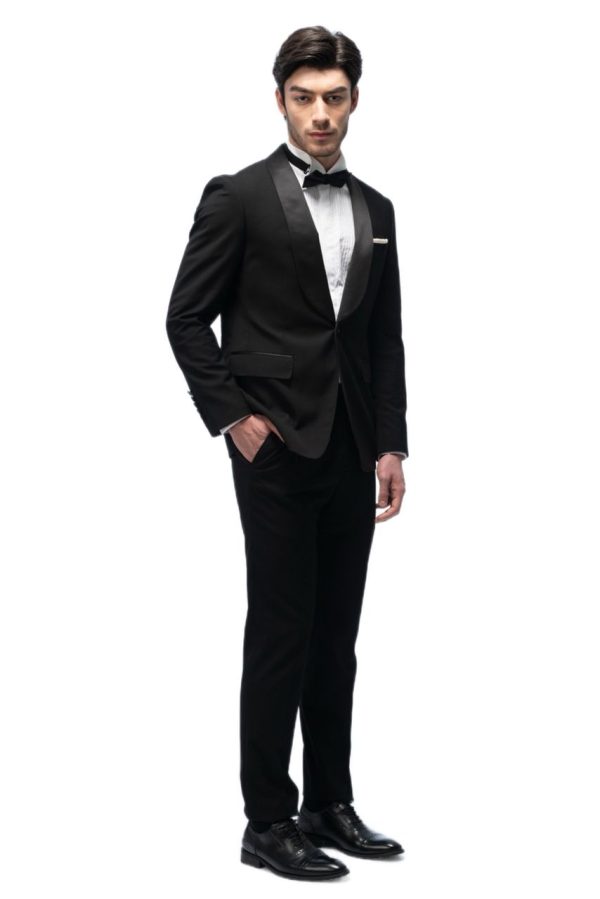 2-piece of Classic Black Shawl Collar Tuxedo