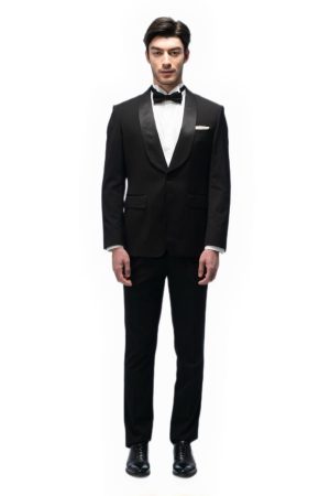 2-piece of Classic Black Shawl Collar Tuxedo
